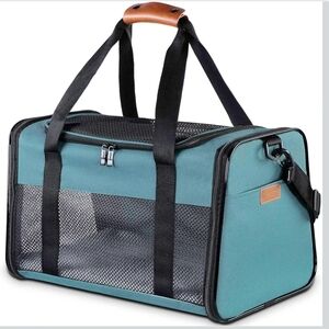 Teal Travel Bag with Black Accents